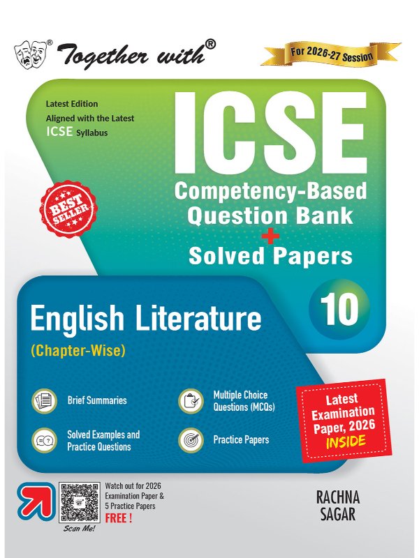Together with ICSE Question Bank Class 10 English Literature for 2027 board exams| With PYQs, Competency & skill-mapped questions, Latest Examination Paper 2026 | 9789373043845
