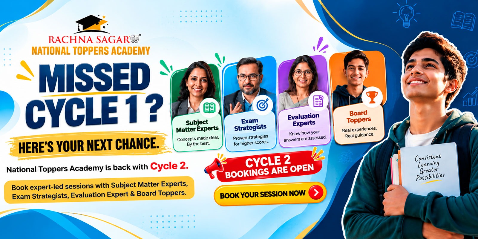 National Toppers Academy Cycle 2 Bookings are LIVE